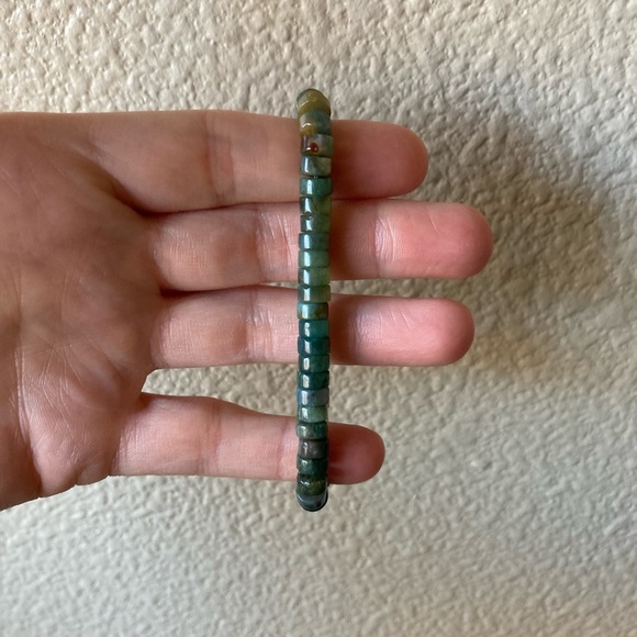 Handmade Jasper and Amazonite Heishi Bracelet - Picture 5 of 11